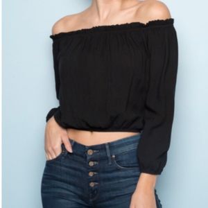 SOLD Brandy Melville Maura  Off the Shoulder Shirt